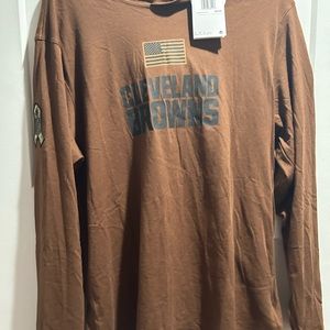 100% real Cleveland browns lightweight salute to service hoodie by Nike size MED